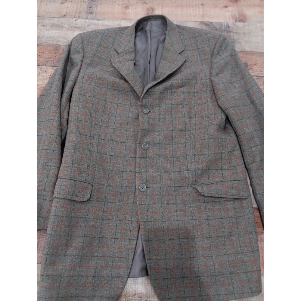 Ermenegildo Zegna Italy Neiman Marcus 54R Wool Blazer Suit Jacket Brown 2359